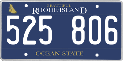 RI license plate 525806