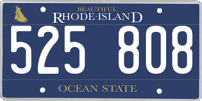 RI license plate 525808