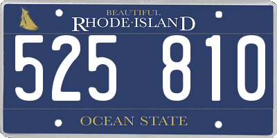 RI license plate 525810