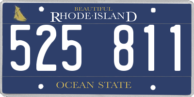 RI license plate 525811