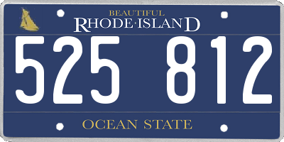 RI license plate 525812