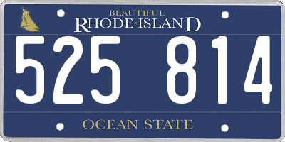 RI license plate 525814