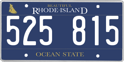 RI license plate 525815