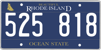 RI license plate 525818