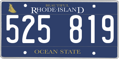 RI license plate 525819