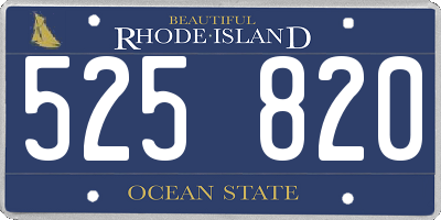RI license plate 525820