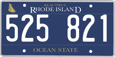 RI license plate 525821