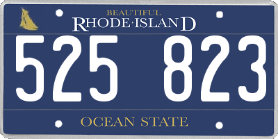 RI license plate 525823