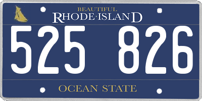 RI license plate 525826