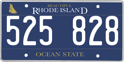 RI license plate 525828