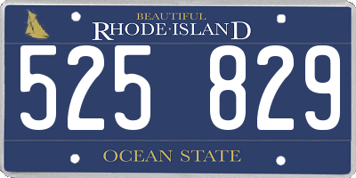 RI license plate 525829