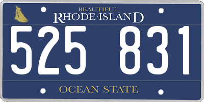 RI license plate 525831