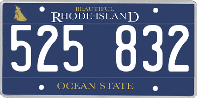 RI license plate 525832