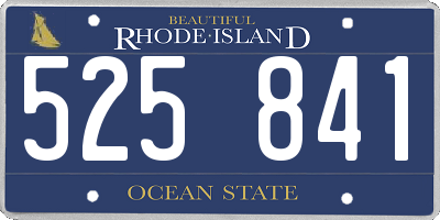 RI license plate 525841
