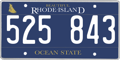 RI license plate 525843