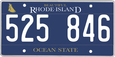 RI license plate 525846