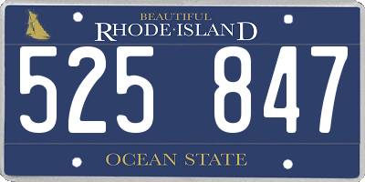 RI license plate 525847