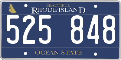 RI license plate 525848