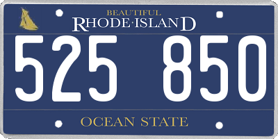 RI license plate 525850