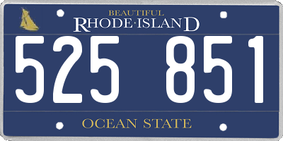 RI license plate 525851