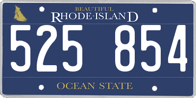 RI license plate 525854