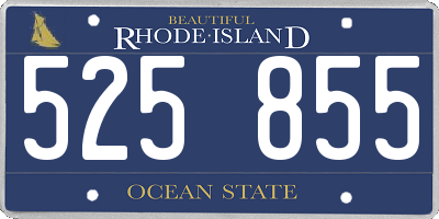 RI license plate 525855