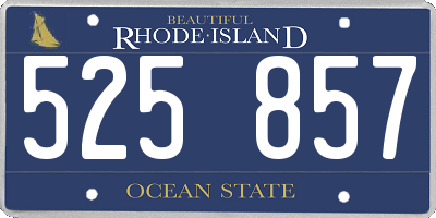 RI license plate 525857