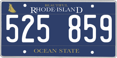 RI license plate 525859