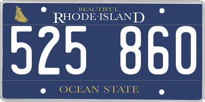 RI license plate 525860