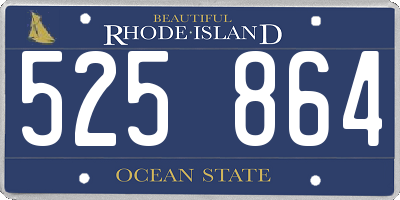 RI license plate 525864