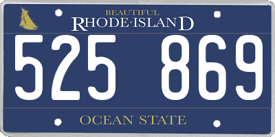 RI license plate 525869