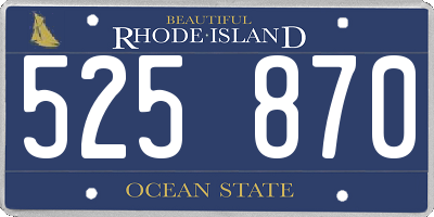 RI license plate 525870