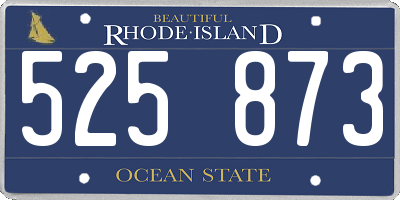 RI license plate 525873