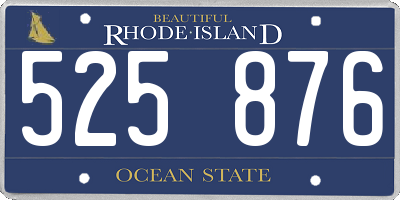 RI license plate 525876