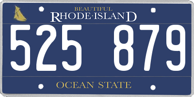 RI license plate 525879