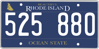 RI license plate 525880