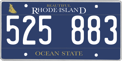 RI license plate 525883