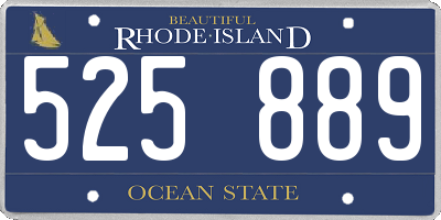 RI license plate 525889