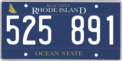 RI license plate 525891