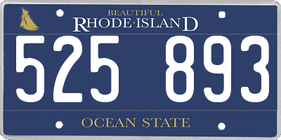 RI license plate 525893