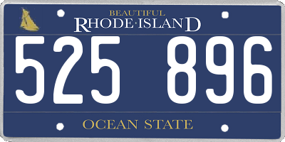 RI license plate 525896