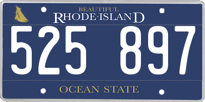 RI license plate 525897