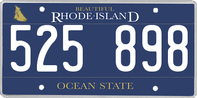 RI license plate 525898