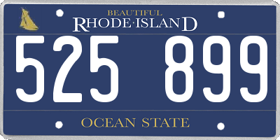 RI license plate 525899