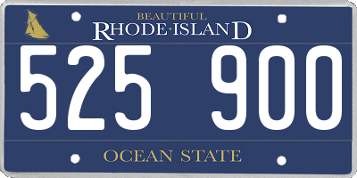 RI license plate 525900
