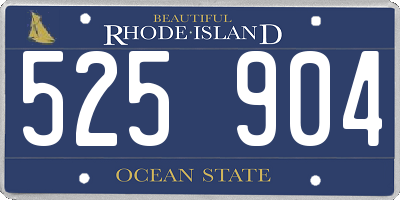RI license plate 525904