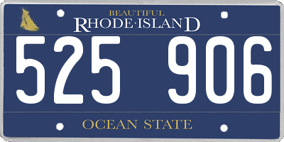 RI license plate 525906