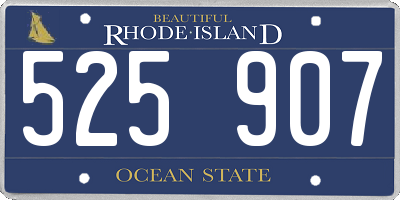 RI license plate 525907
