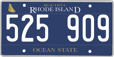 RI license plate 525909