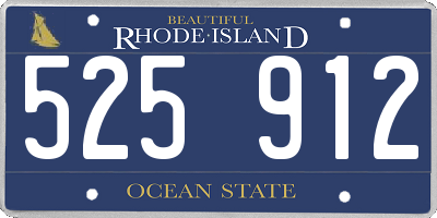 RI license plate 525912